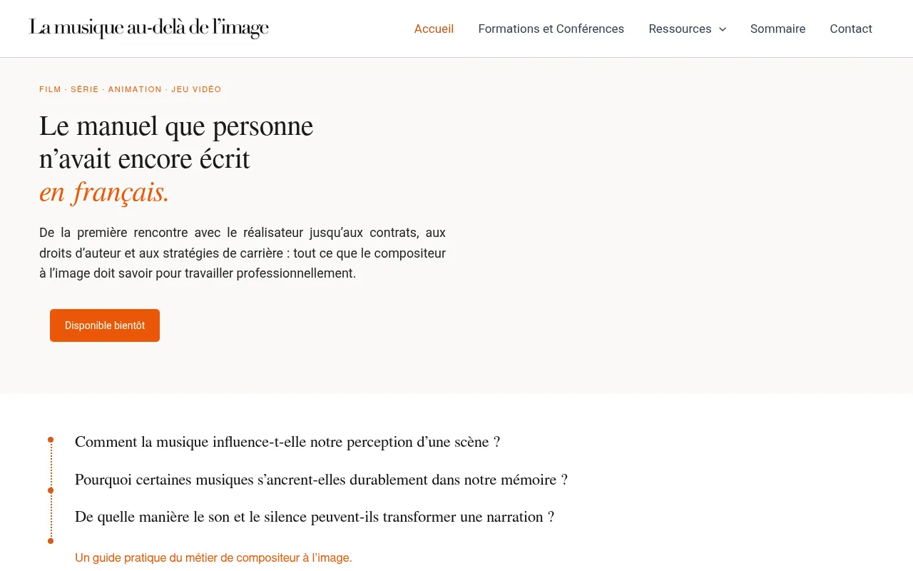 Screenshot of lamusiqueaudeladelimage.com