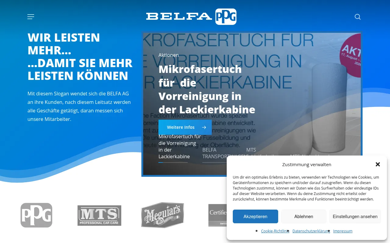 Screenshot of belfa.ch