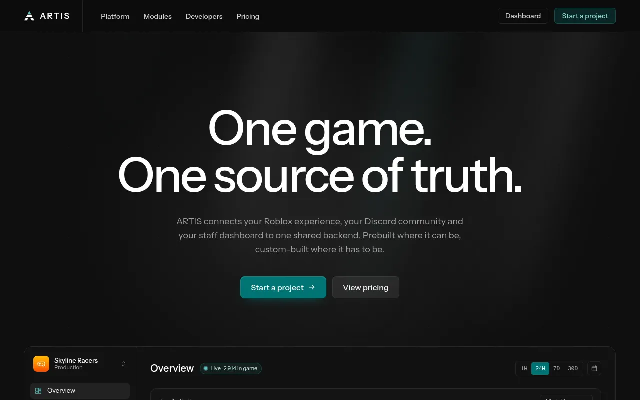 Screenshot of stage.artis-development.com