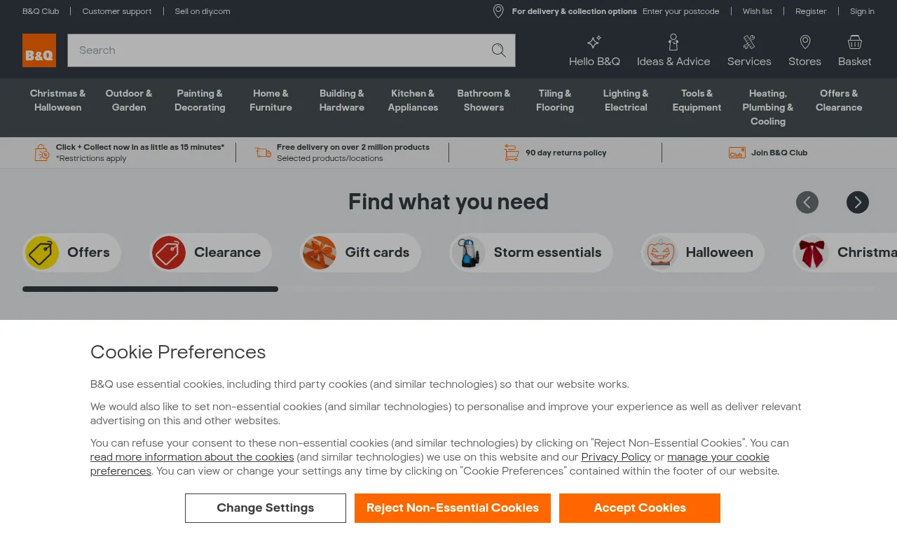 Screenshot of diy.com
