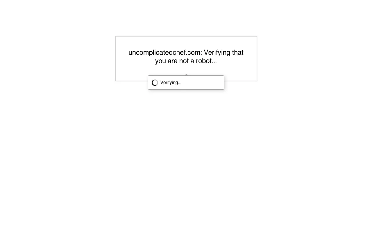 Screenshot of uncomplicatedchef.com