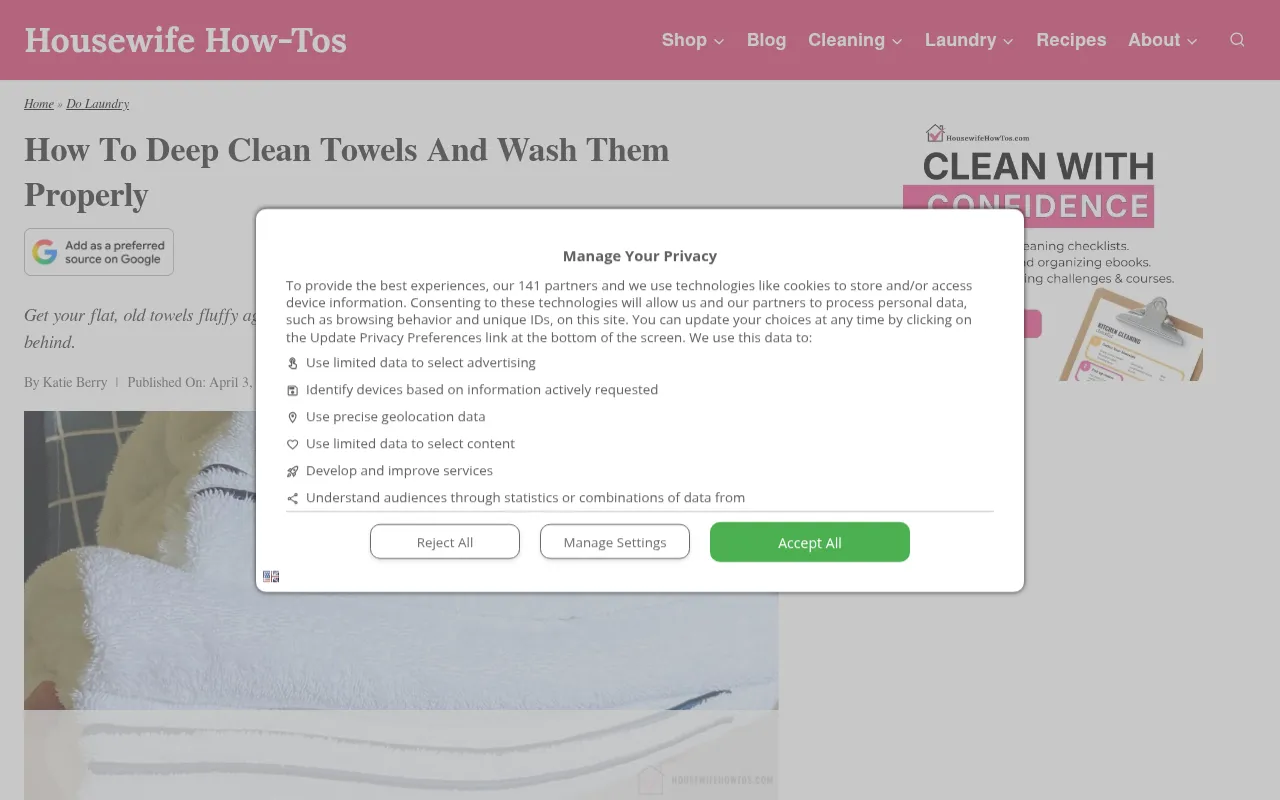 Screenshot of housewifehowtos.com