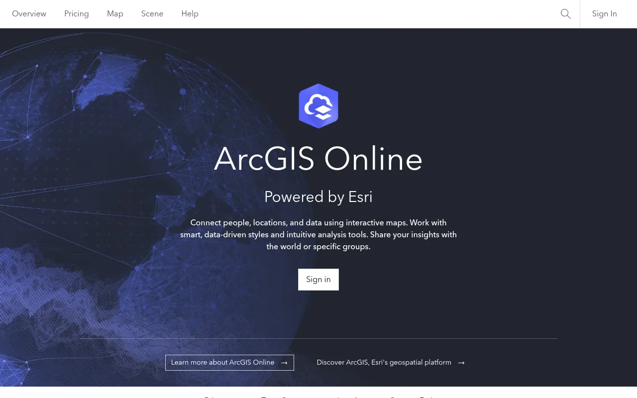 Screenshot of arcgis.com