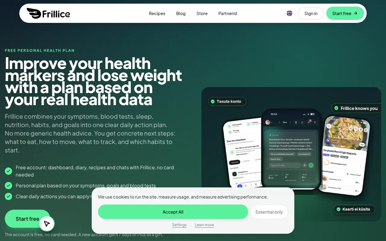 Screenshot of frillice.com