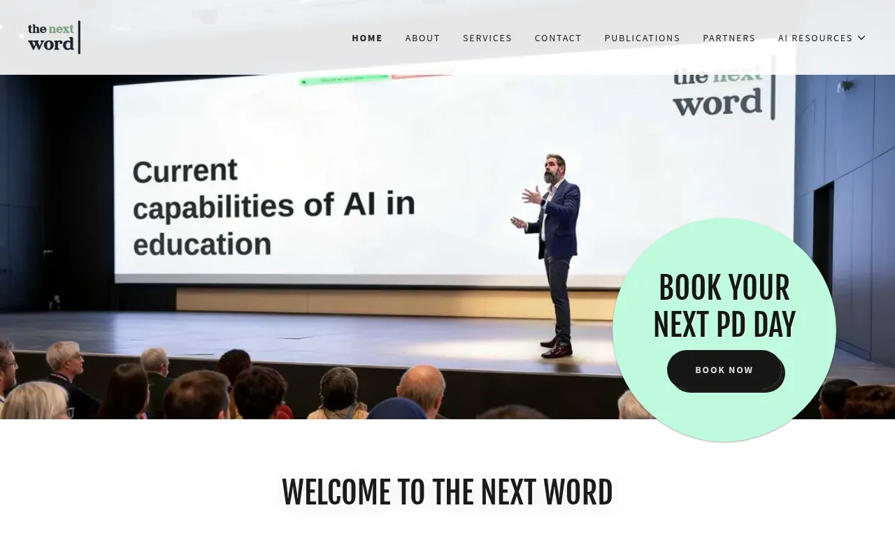 Screenshot of nextwordnow.com