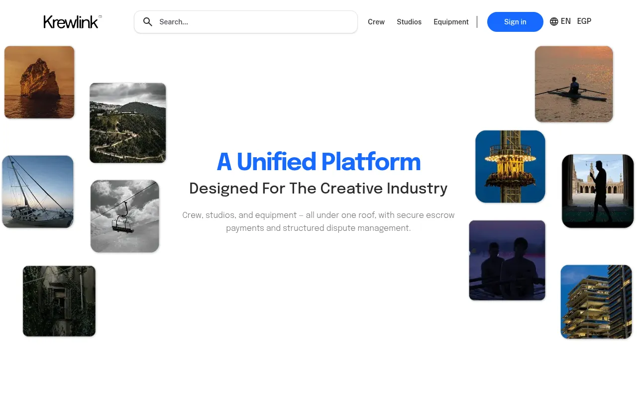 Screenshot of krewlink.com