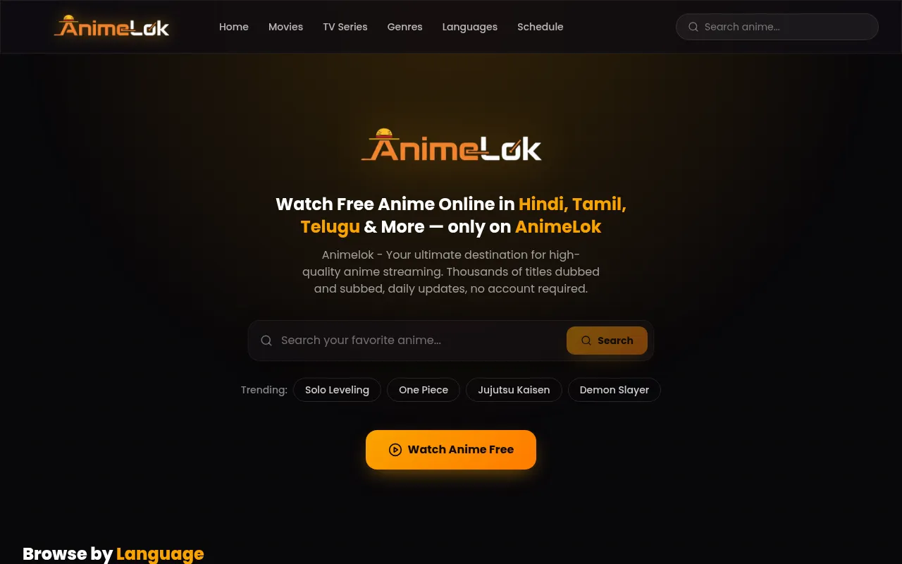 Screenshot of animelok.cc