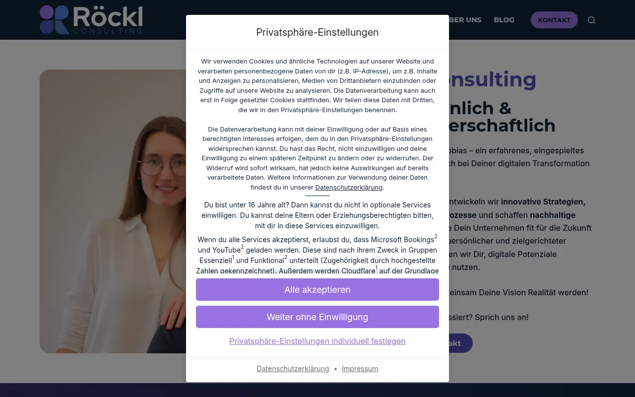 Screenshot of roeckl-consulting.de
