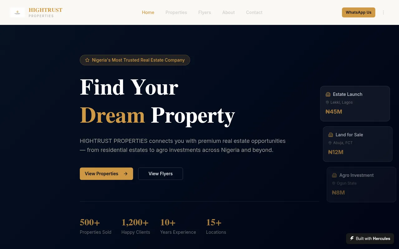 Screenshot of highproperties.onhercules.app