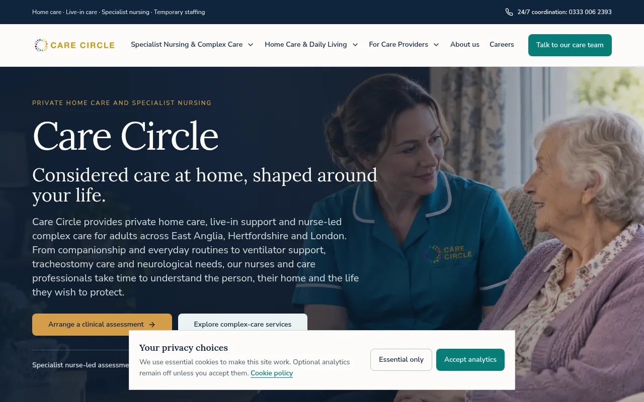 Screenshot of carecircles.net
