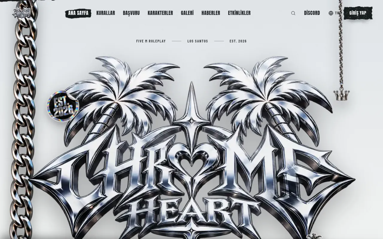 Screenshot of chromeheart.world