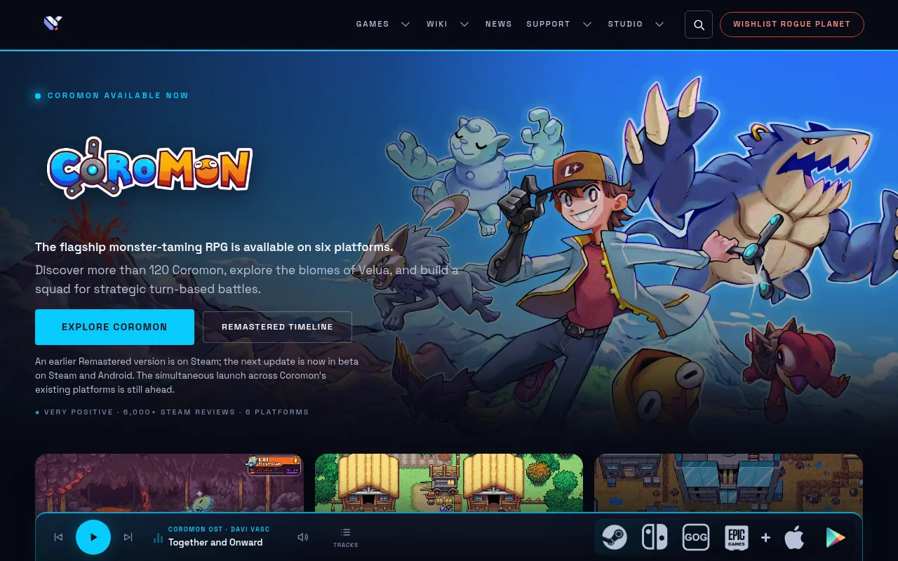 Screenshot of coromon.com