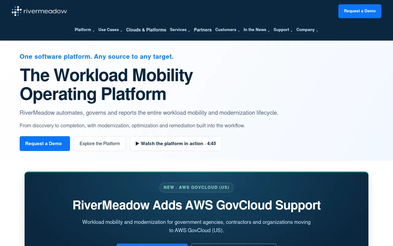 Screenshot of rivermeadow.com
