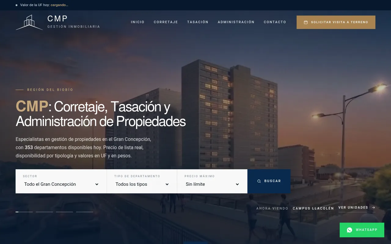 Screenshot of cmpgestioninmobiliaria.cl