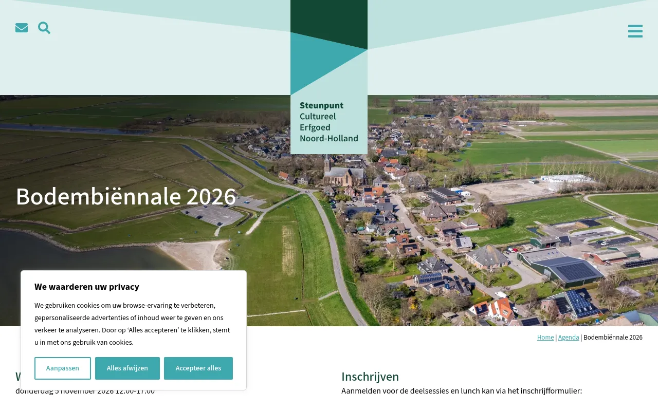 Screenshot of steunpuntcultureelerfgoednh.nl