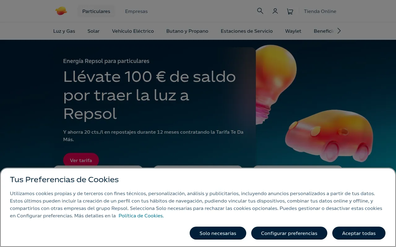 Screenshot of repsol.es