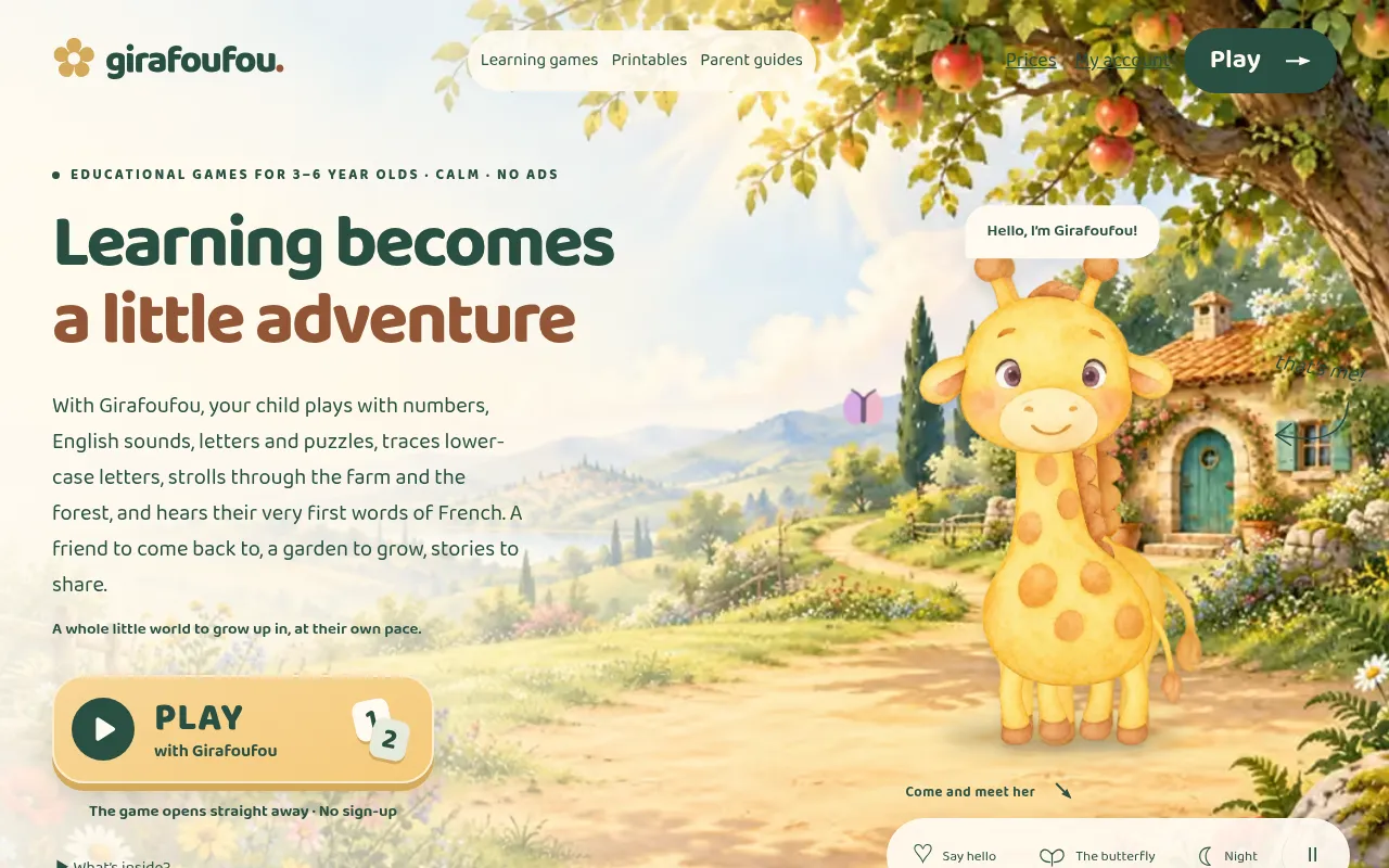 Screenshot of girafoufou.com