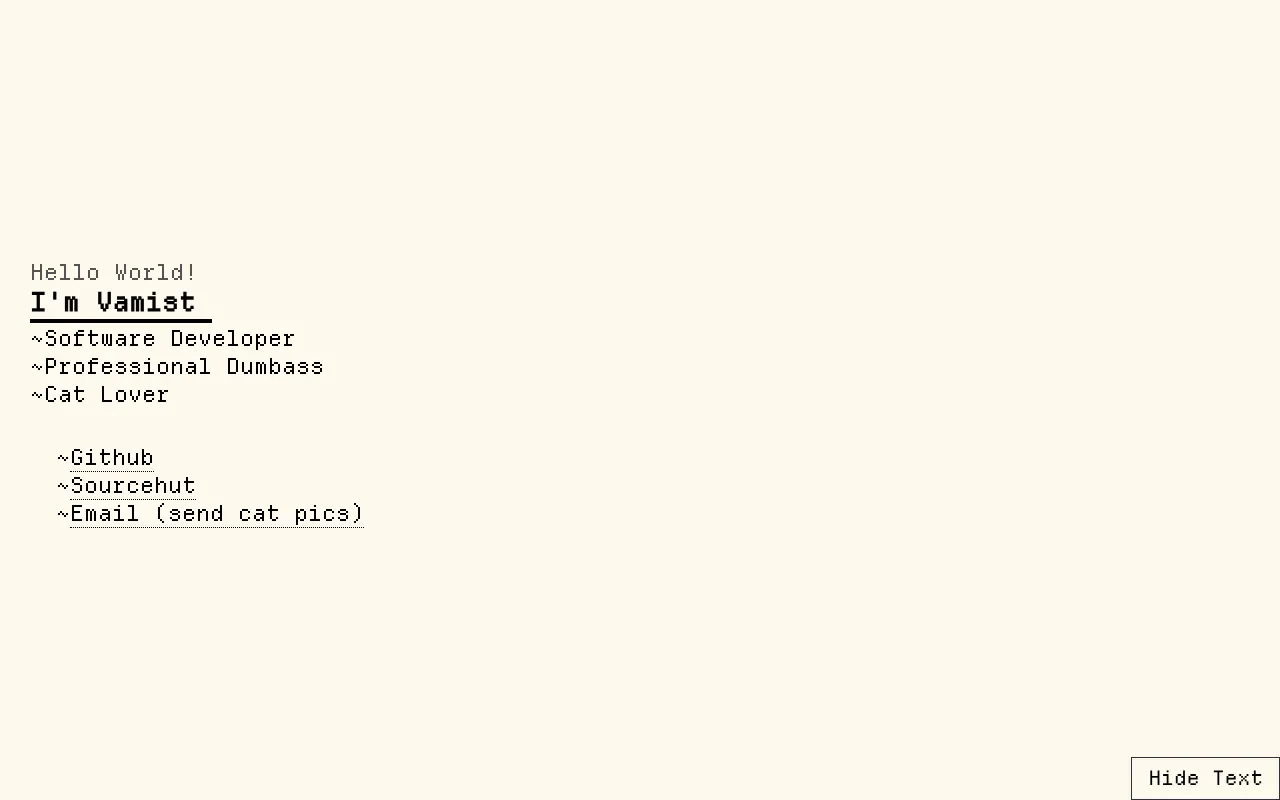 Screenshot of vamist.dev