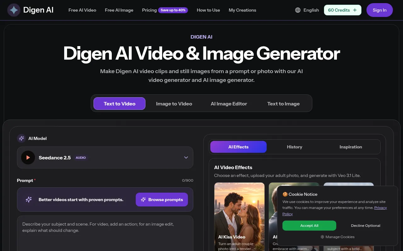 Screenshot of digenai.pro