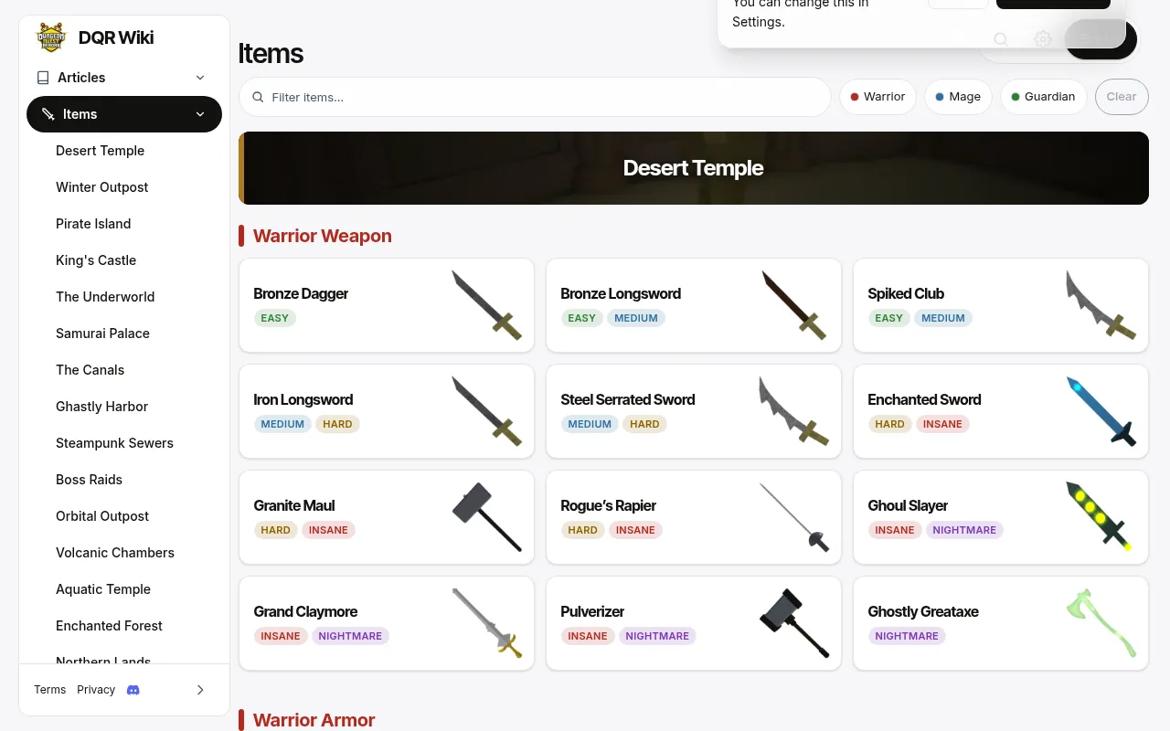 Screenshot of dqreborn.com