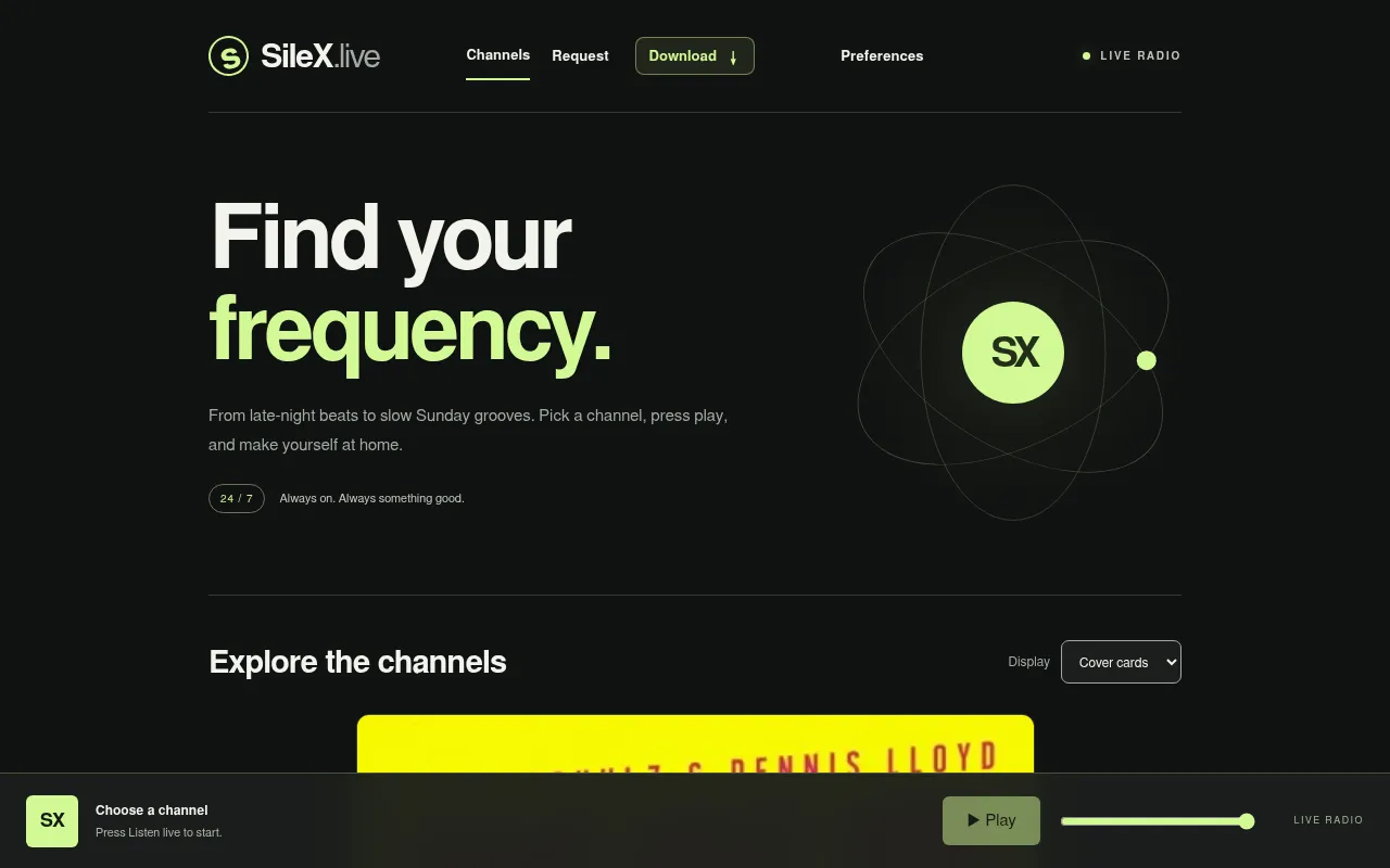 Screenshot of silex.live