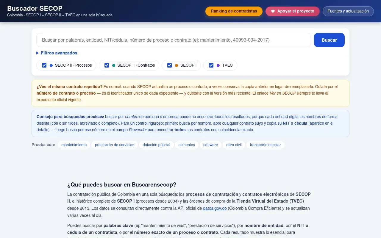 Screenshot of buscarensecop.com