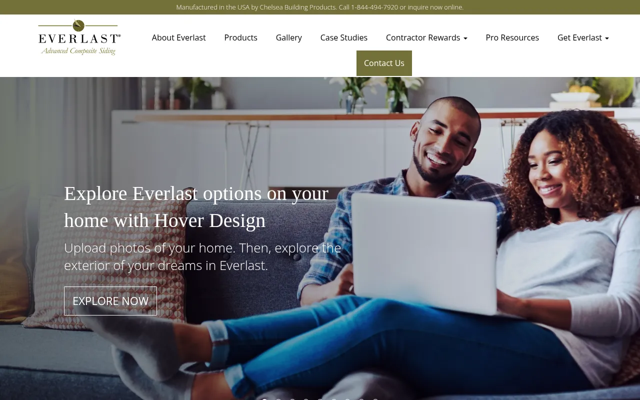 Screenshot of everlastsiding.com