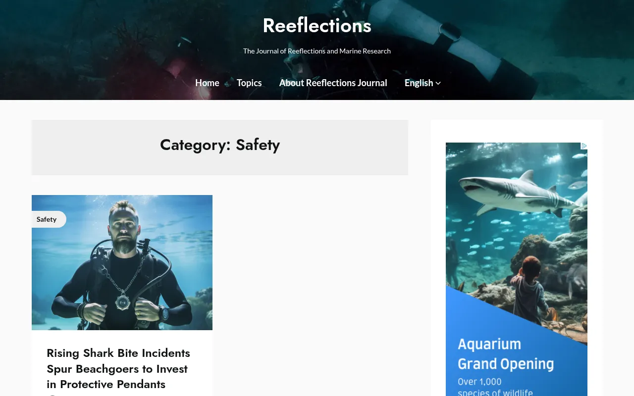 Screenshot of reeflections.wpengine.com