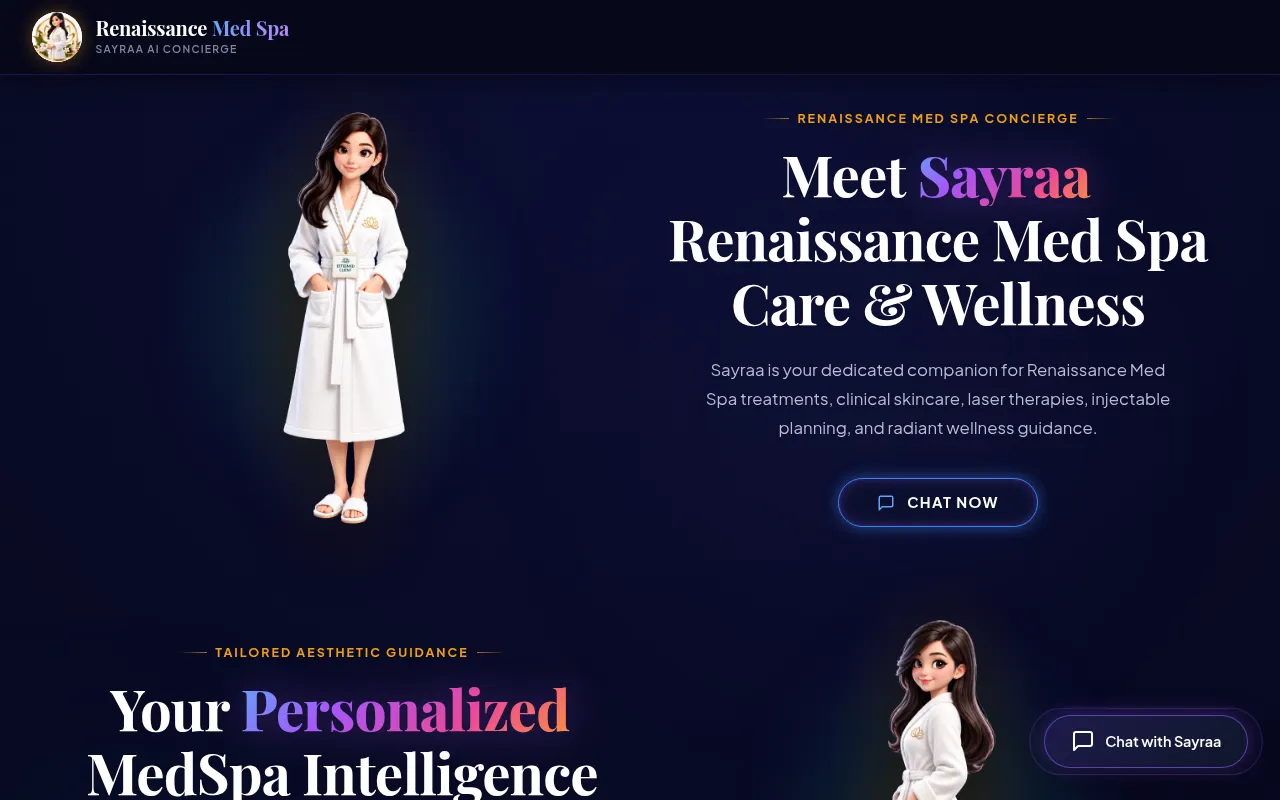 Screenshot of renaissance-med-spa-gamma.vercel.app