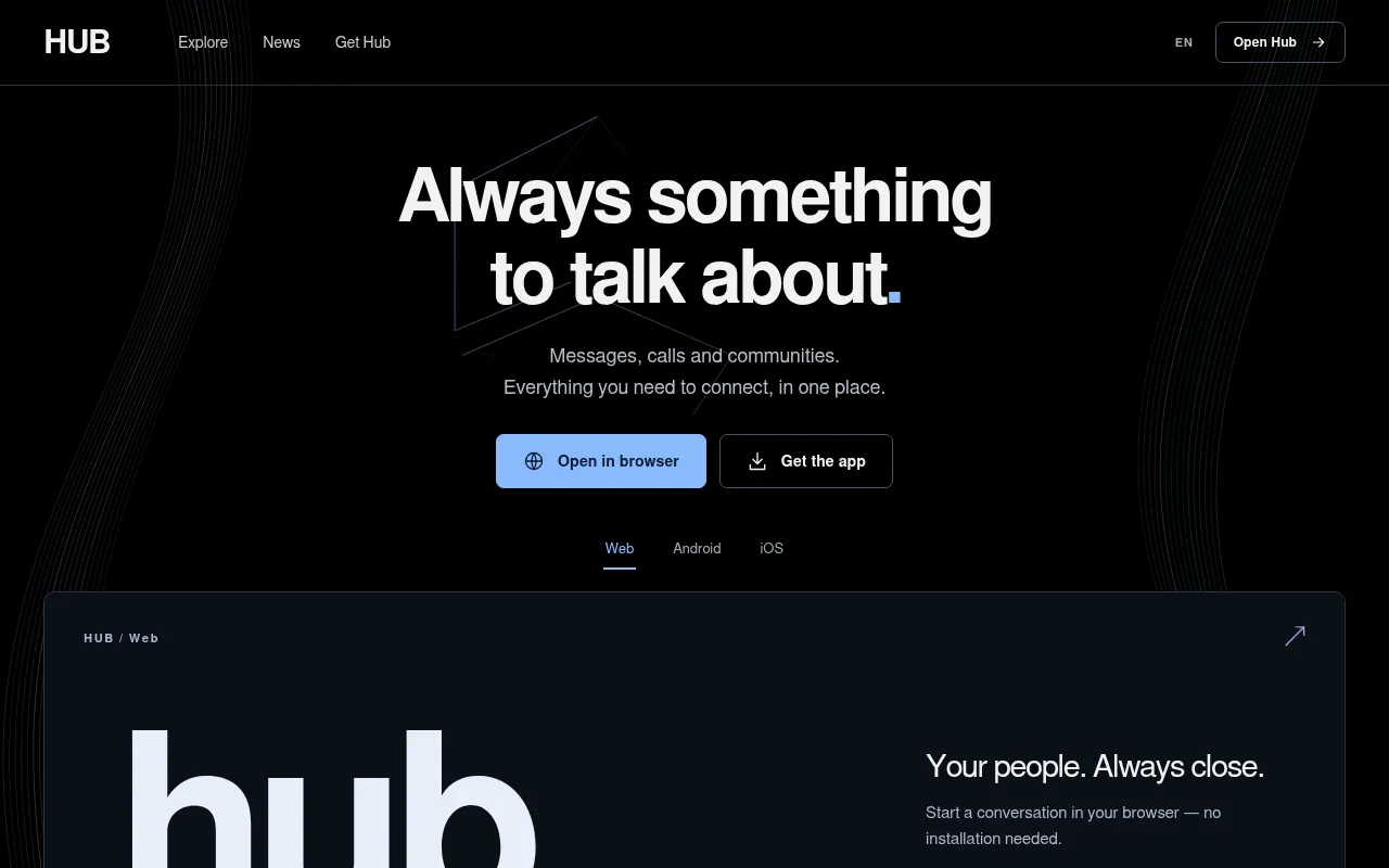 Screenshot of hub-net.org