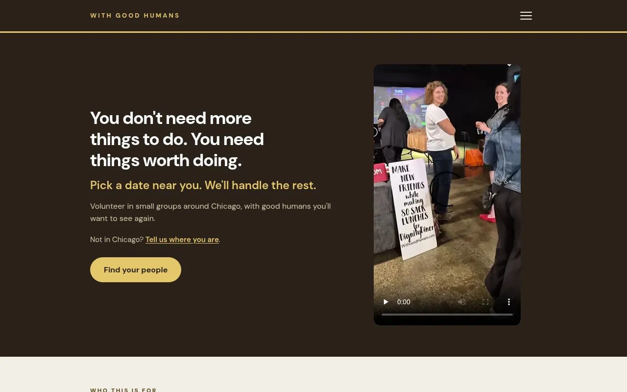 Screenshot of withgoodhumans.com