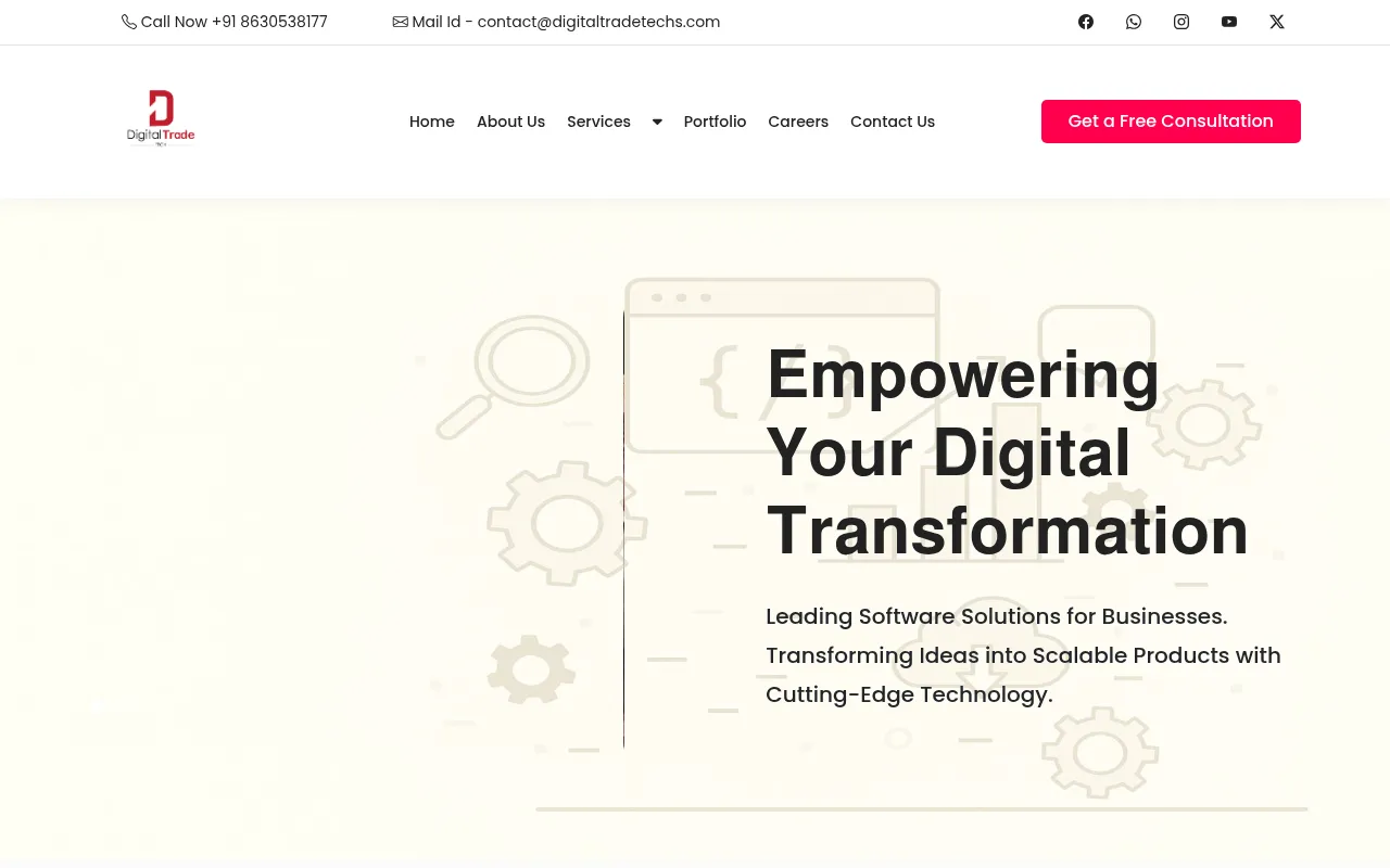 Screenshot of digitaltradetechs.com