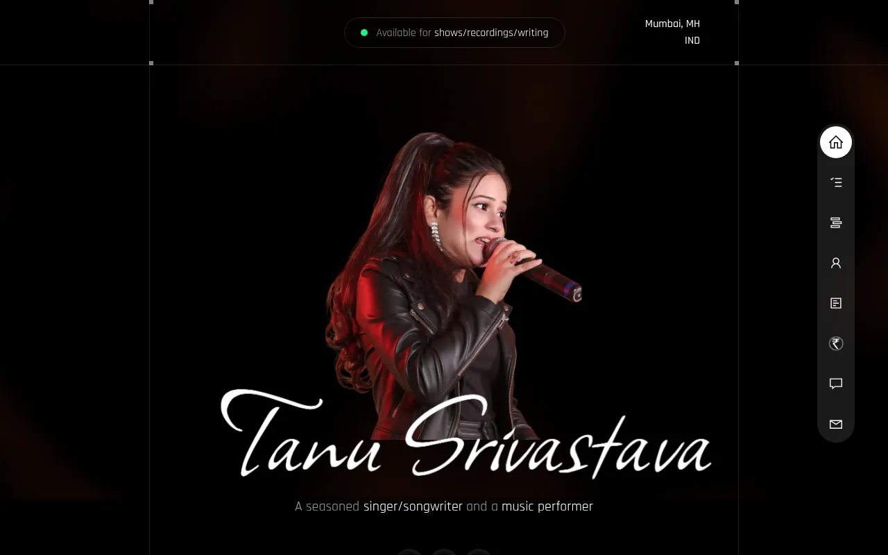 Screenshot of tanusrivastava.com