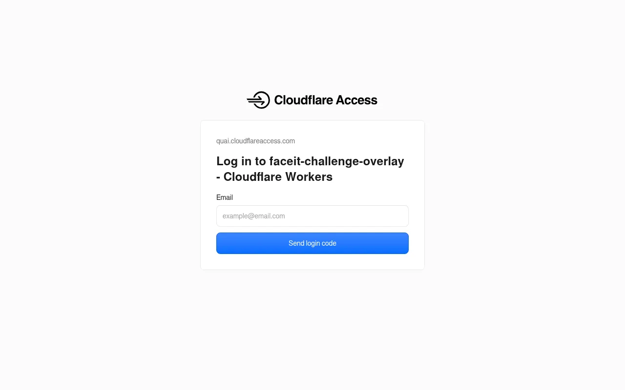 Screenshot of quai.cloudflareaccess.com