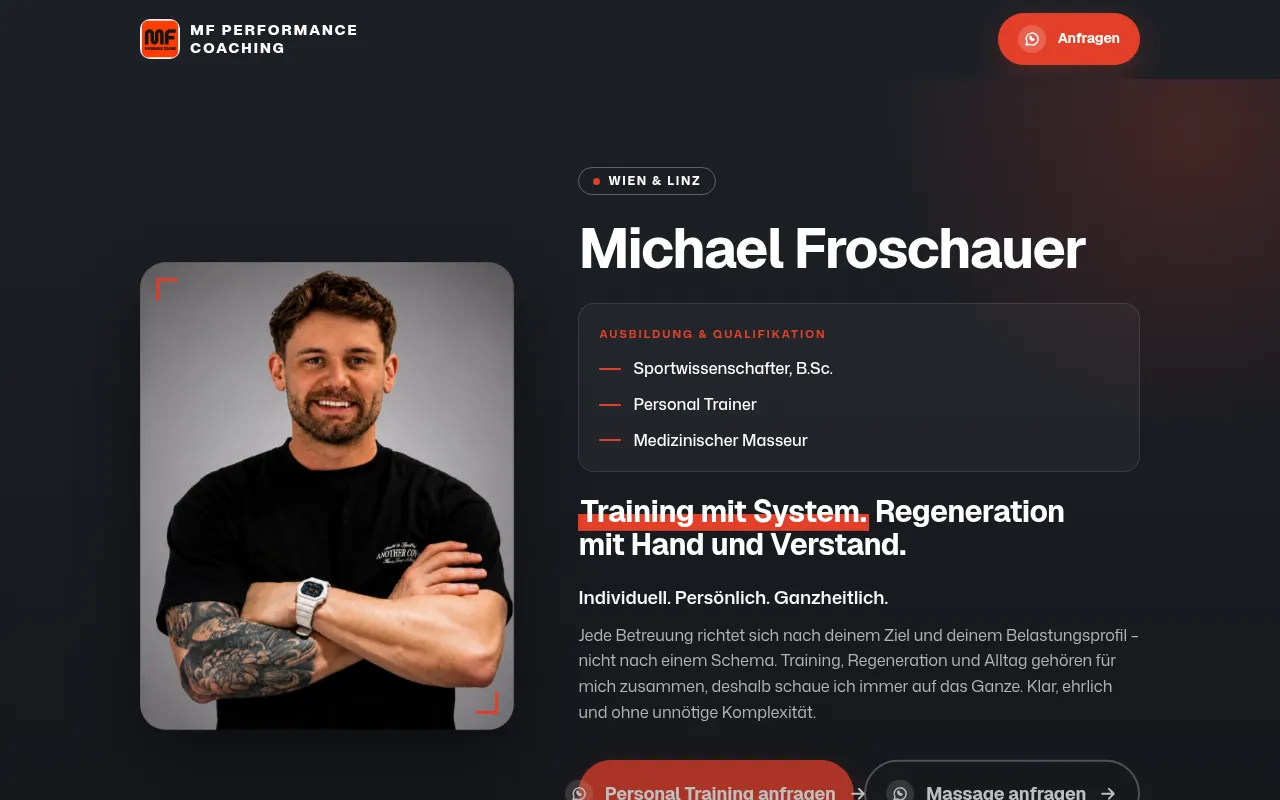 Screenshot of mf-performance.com