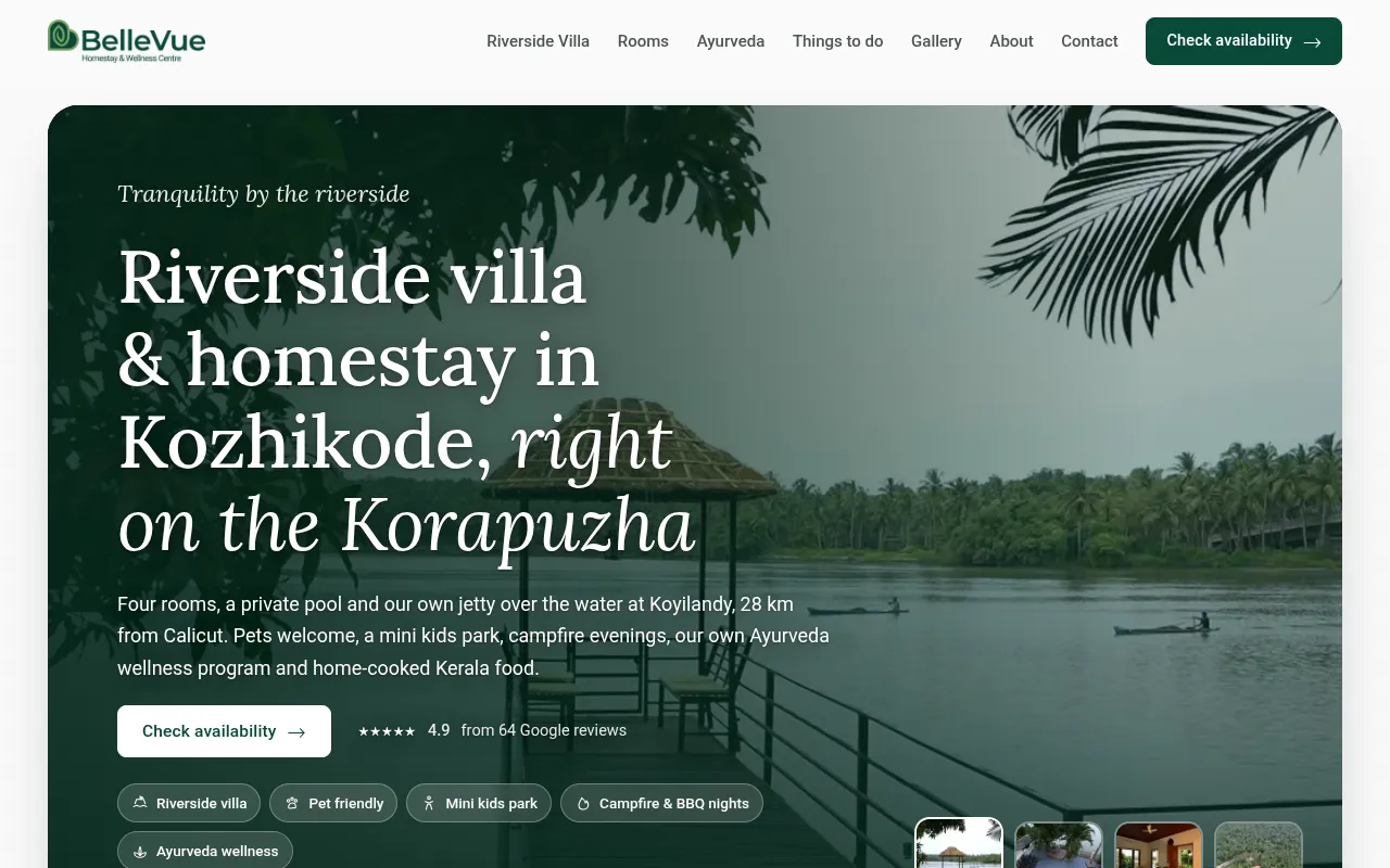 Screenshot of bellevuehomestay.com