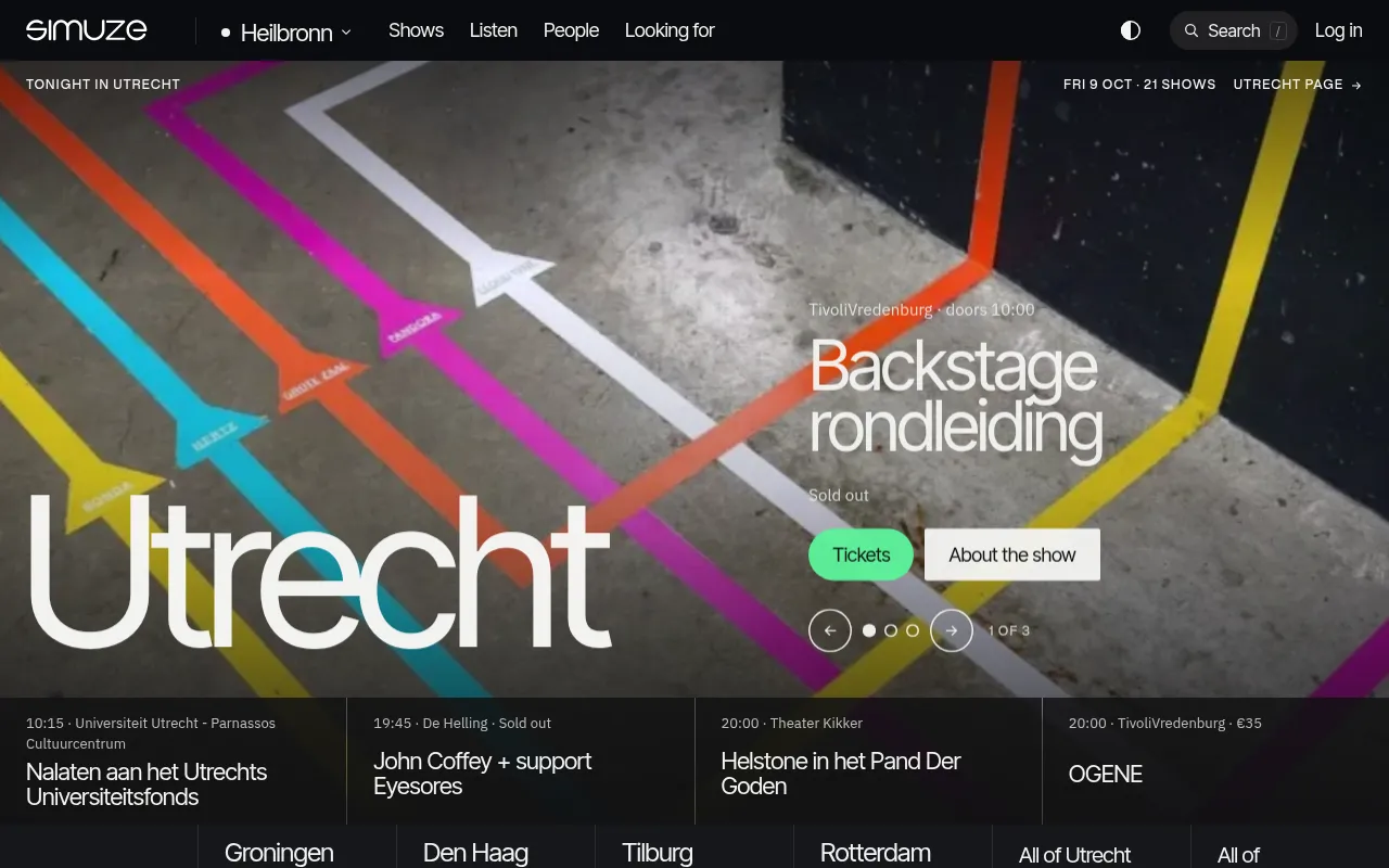Screenshot of simuze.com