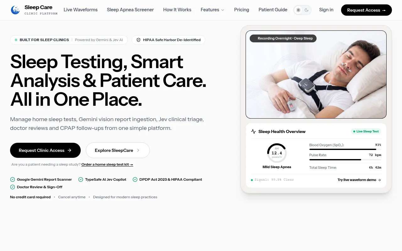 Screenshot of sleepcare.vercel.app