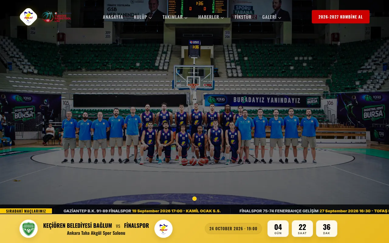 Screenshot of finalspor.com