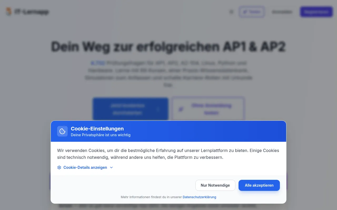 Screenshot of it-lernapp.de