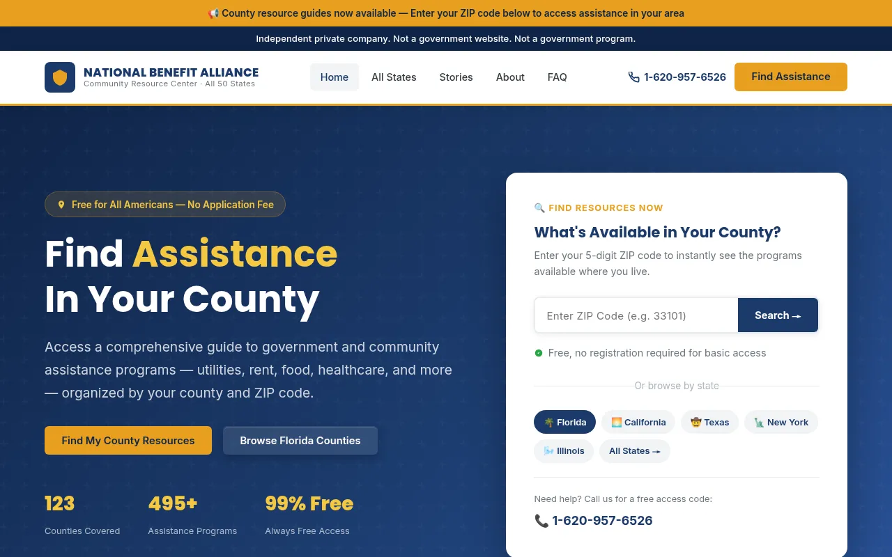 Screenshot of nationalbenefitalliance.com