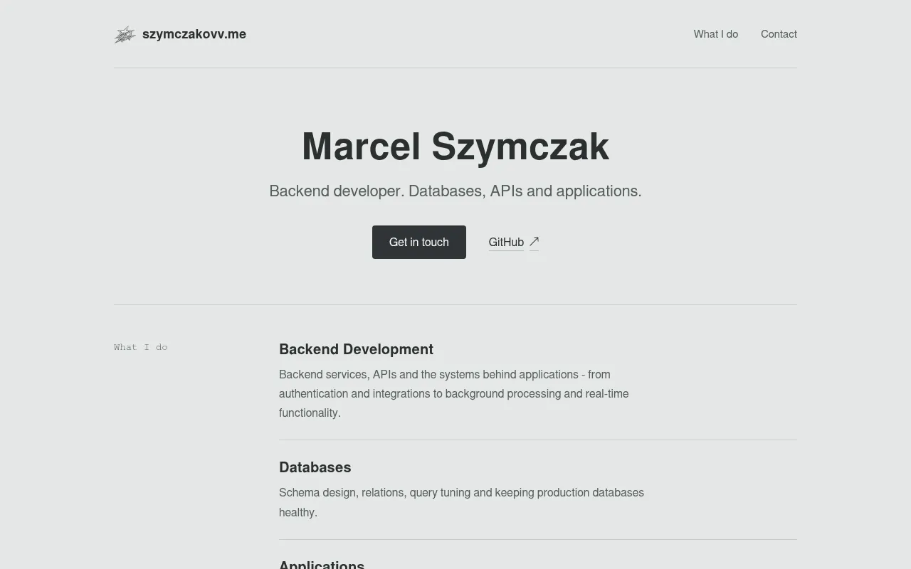 Screenshot of szymczakovv.me