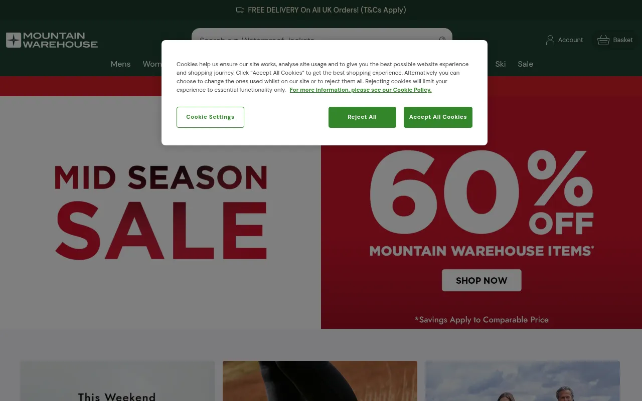 Screenshot of mountainwarehouse.com