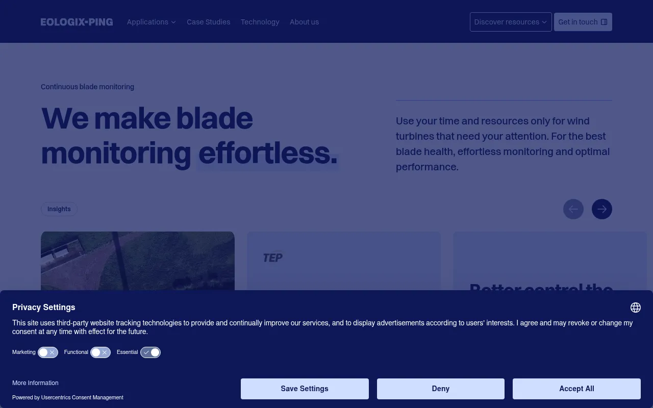 Screenshot of eologix-ping.com