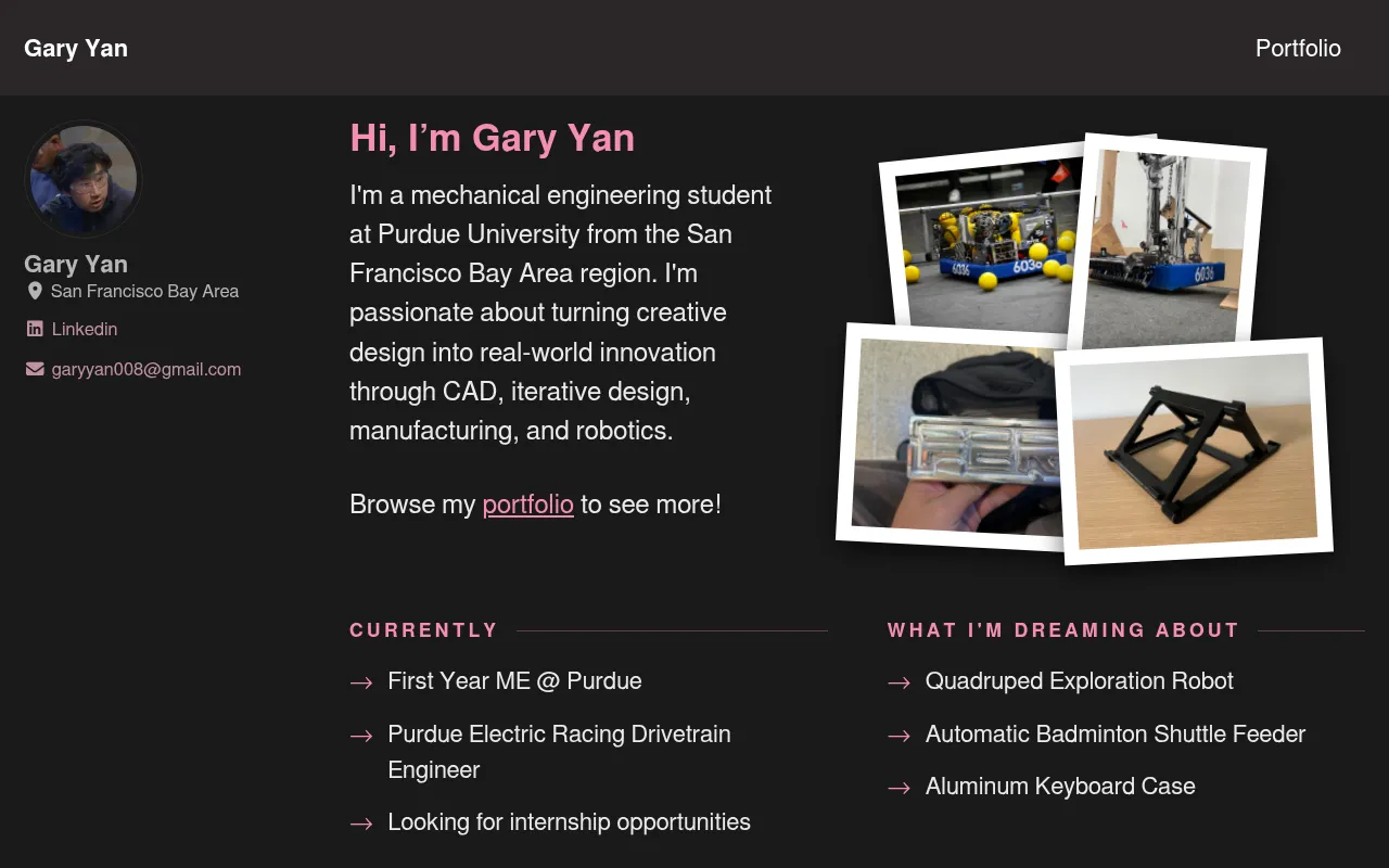 Screenshot of garyyan.net