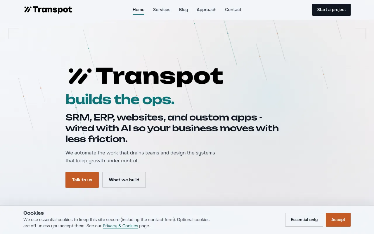 Screenshot of transpot.net