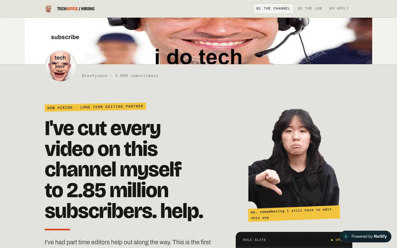 Screenshot of techjoyce-needs-help.netlify.app