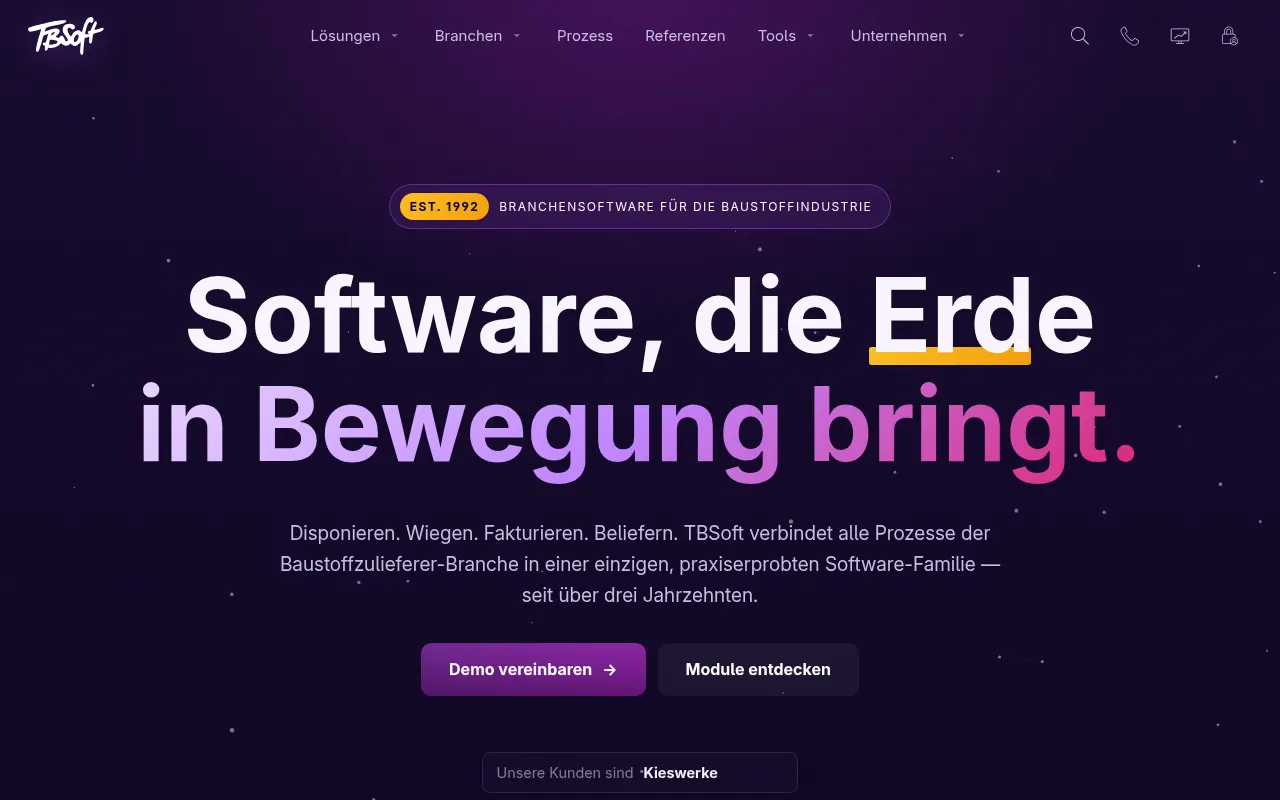 Screenshot of tbsoft.de