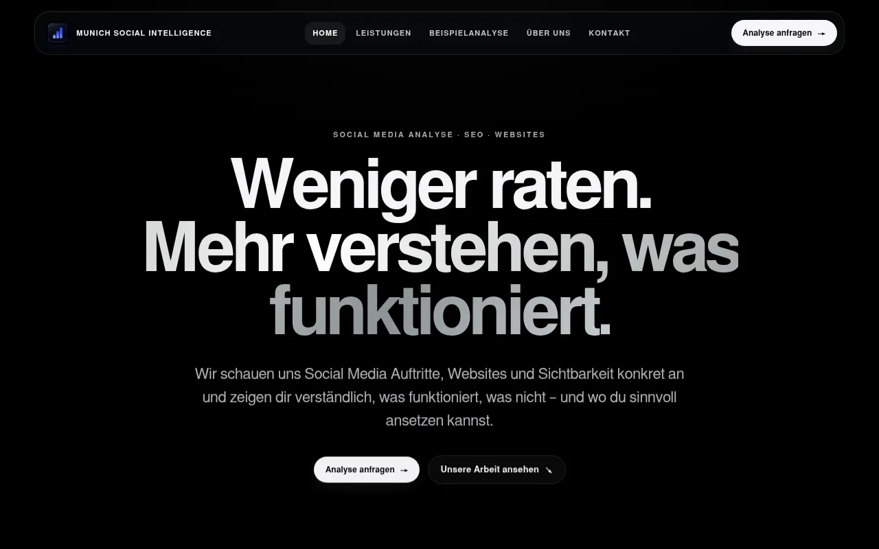 Screenshot of munichsocialintelligence.de