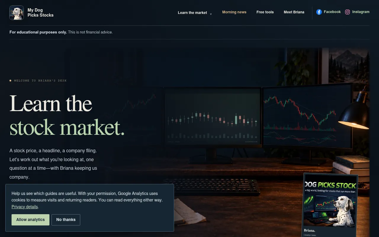 Screenshot of mydogpicksstocks.com